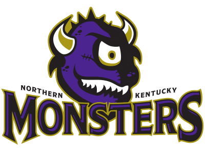 Northern Kentucky Monsters black football gold horns mean monster purple teeth uifl