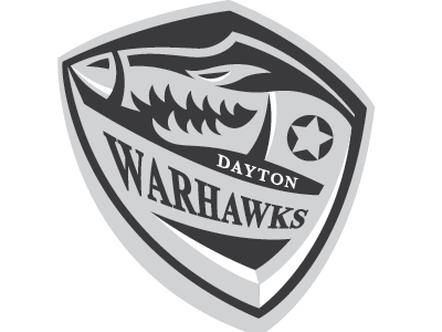 Dayton Warhawks austrailian bomber dayton football logo ohio sports war