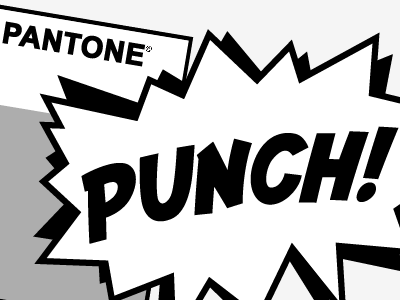 PANTONE Punch! comic pantone punch swatch type