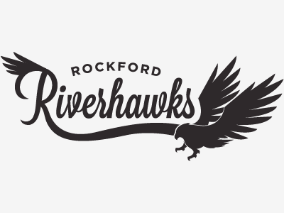 Rockford Riverhawks baseball hawks riverhawks script sports