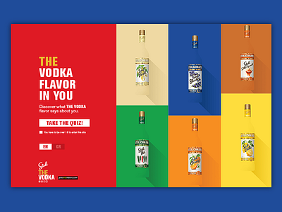 The Vodka Flavor in You #2 alcohol campaign card design game interactive material design microsite promotional question stoli stolichnaya viral vodka web web design