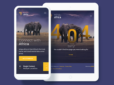 Wingu.Africa - 404 error page design