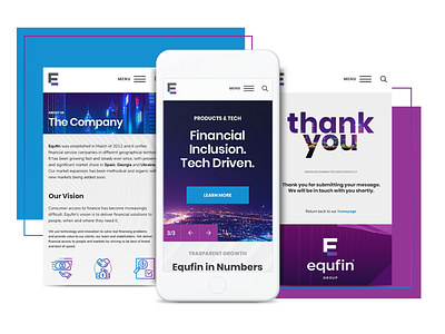Equfin - Web Design & Web Development animated business colourful corporate custom design financial fintech forex modern parallax sidemenu tech video web web design website