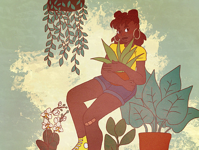 Plant mom digital art drawing illustration plant plants procreate