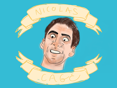 Nicolas Cage portrait illustration