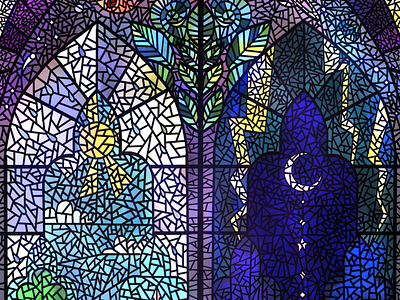 Stained glass digital art stained glass