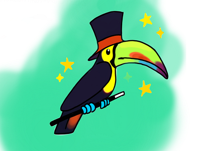 Pepino animal drawing bird cute digital art magic toucan tropical