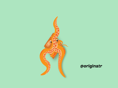 Squidly adobe illustrator animals beginner creative cloud design digital painting hello dribbble illustration new pen tool shapes squid tentacles water