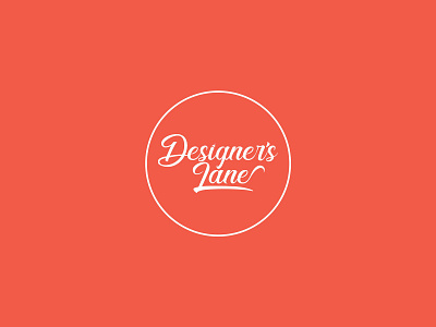 Designer's Lane Logo | Youtube Channel Logo | Typography logo branding creative logo designers lane flat manwar007 modern logo orange background orange logo typography youtube logo