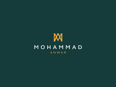 MA logo branding branding creative logo flat green icon lettering logo m logo ma logo manwar007 minimal personal typography