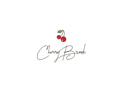 CherryBrook bubble tea shop logo