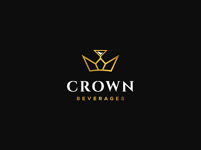 Crown Beverages logo branding beverage logo branding creative logo crown logo drinks logo flat golden logo logo manwar007 minimal modern logo typography vector wine logo