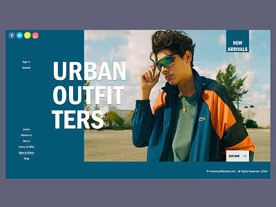 Urban Outfitters Website clothing clothing brand design photoshop sketch ui urban outfitters ux web desgin
