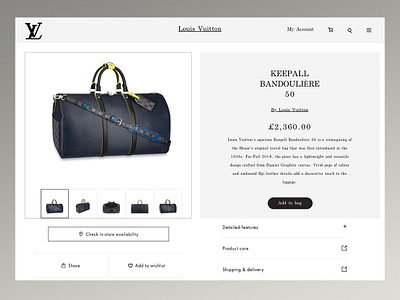 Louis Vuitton product page