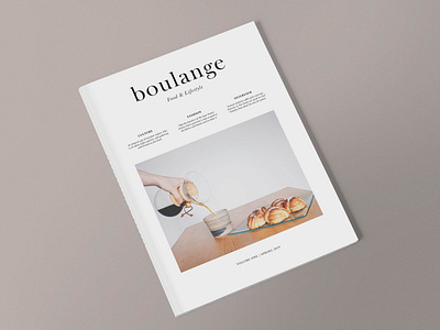 Boulange Cover editorial editorial design editorial layout food and drink goodtype layout lifestyle lifestyle brand lifestyle magazine lifestyle photography magazine magazine cover mockup typography