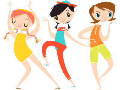 Girls illustration tween