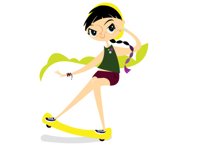 Killin' it. fierce girl skateboard