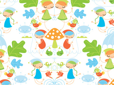 ElfeRepeat elves illustrated repeat pattern