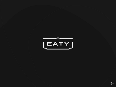 Eaty branding design eat food logo white