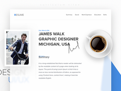 Resumé Curriculum Vitae CV Template