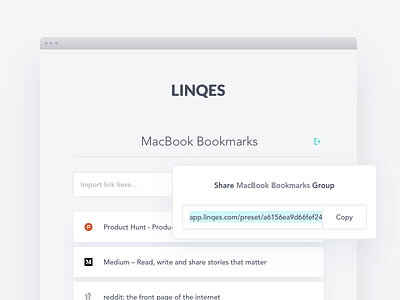 Linqes - Manage and share your bookmarks