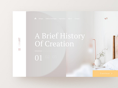 A Brief History Of Creation design graphicdesign interface landing minimal sketch ui uidesign ux webdesign webdesigner website