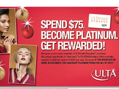 ULTA Holiday Loyalty Postcard for Members