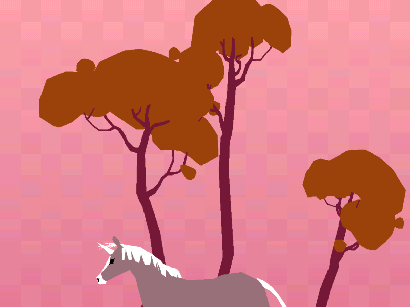 Unicorn 3d animation 3d art animal animated animation 3d animator blender blender3d cute animal horse low poly lowpoly pink unicorn
