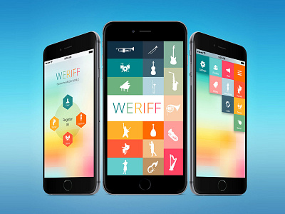 Weriff Mobile App Design app design branding creative design graphic design logo logo design ui uiux design