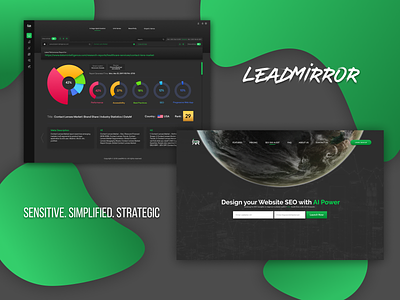 Web Design LeadMirror app design illustration minimal typography ui ux vector web website
