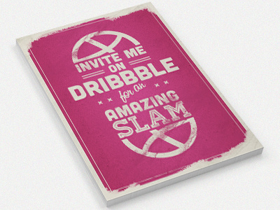 My Dribbble Ticket dribbble graphic design invite print typography