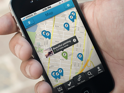 Kee's iPhone map screen apple graphic design ios iphone login mobile navigation ui user interface
