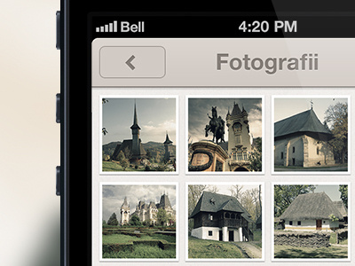 Monumente Romania iPhone photos screen apple graphic design ios iphone mobile ui user interface