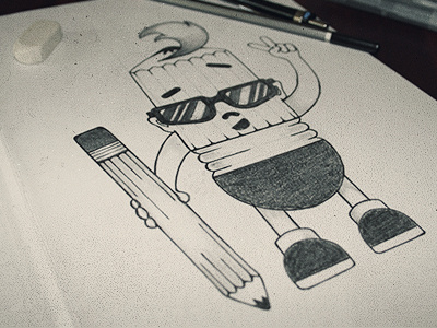 "Cool Pencil" Sketch illustration iluustration paper pencil sketch