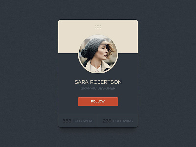 Profile graphic design profile ui user interface