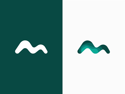 "M" mark balan graphic design green identity letters logo m nicu typography