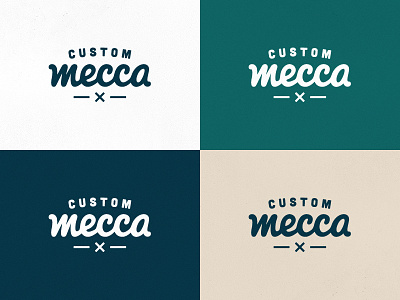 Custom Mecca colorful custom graphic design identity letters logo script typography
