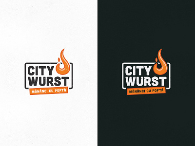 City Wurst Identity food graphic design identity logo logotype orange restaurant wurst