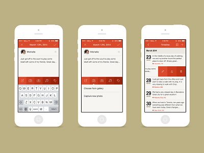 Message and list screens apple graphic design ios iphone list message orange ui design