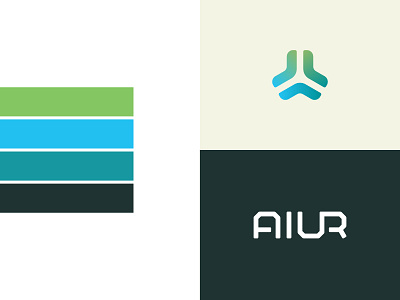 Aiur Identity blue graphic design green identity logo logo mark logotype