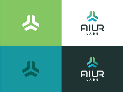Aiur Identity blue graphic design green identity logo logo mark symbol
