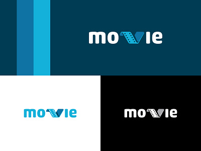 Movie Identity Design blue film graphic design identity logo design logotype movie nicu balan symbol type