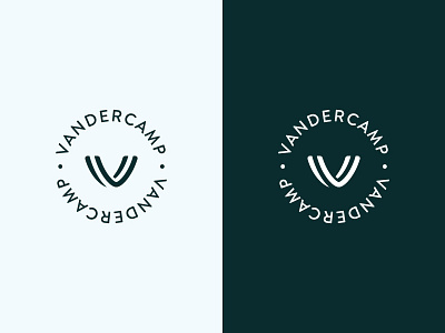 Vandercamp graphic design identity letter logo mark symbol v