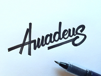 Amadeus Lettering brush custom type graphic design hand letters lettering type typography