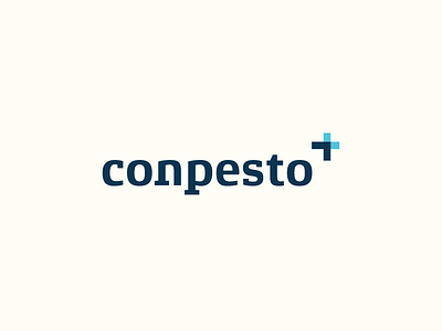 Conpesto agency blue graphic design logo logotype type