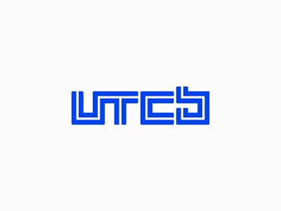 UTCB Letters blue custom type graphic design letters logo proposal symbol