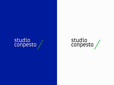 Studio Conpesto graphic design green identity logo studio type