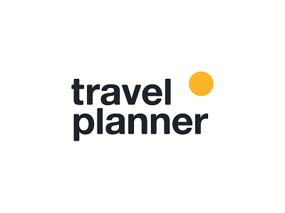 Travel Planner Identity black graphic design helvetica neue identity logo proposal sun travel yellow