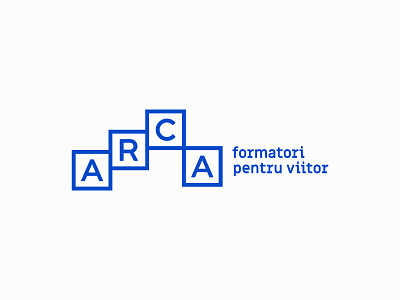 Arca Identity Proposal blue graphic design identity letter logo