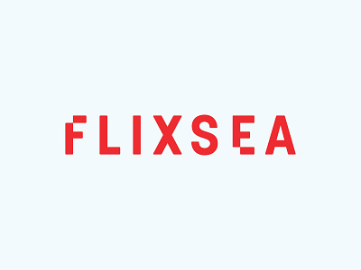 Flixsea Identity design graphic design identity logo logotype movies pixel red typeface